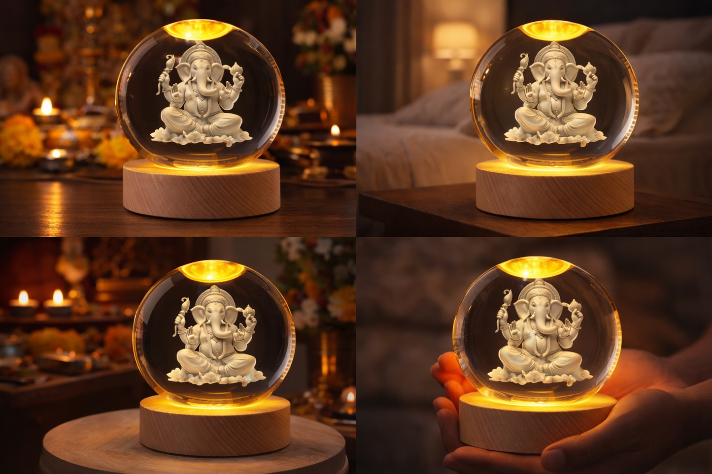 Ganesh Crystal LED Lamp
