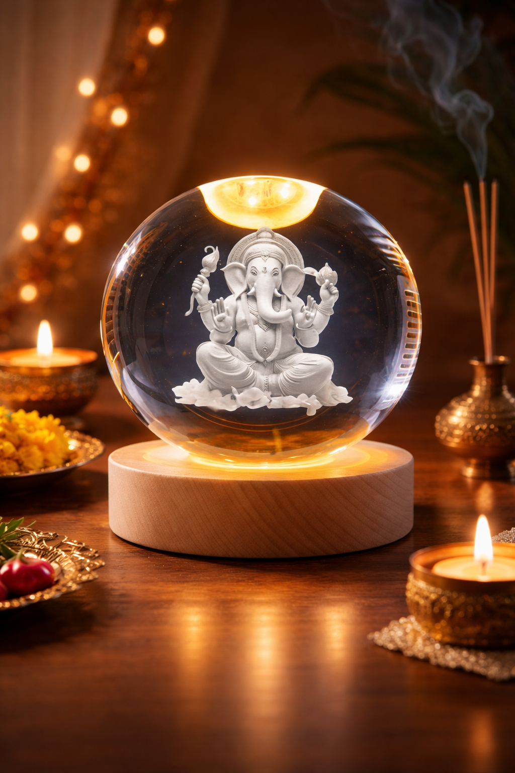 Ganesh Crystal LED Lamp