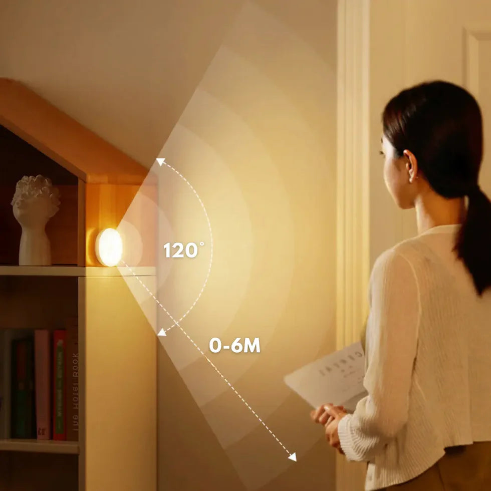 Motion Sensor Light for Home with USB Charging Wireless Self Adhesive LED Night Light	(Pack Of 2)